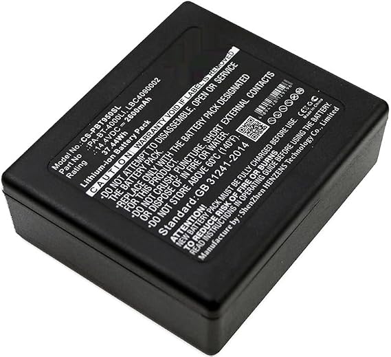 2600mAh Battery Replacement for Brother PT-D800W PT-E850TKW PT-P950NW TD-2130NSA PTP900W TD-2130N PTP950NW RuggedJet RJ4040-K PT-E800T/TK LBD709-001 25B LBF3250001 LBC4090002 PA-BT-4000LI (14.4V)