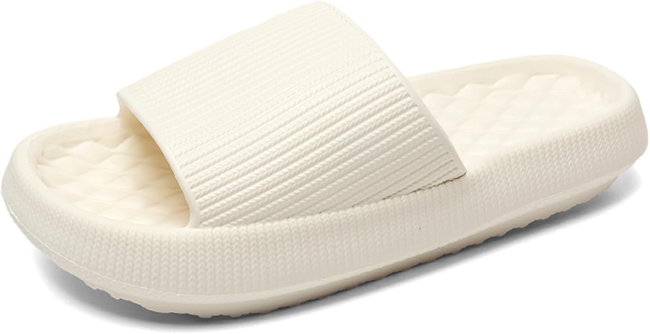 Cloud Sliders Women Men with 4cm Thick Outsole, Non-Slip Soft Shower Shoes Pool Sliders Bathroom Slippers for Beach Pool Indoor Outdoor