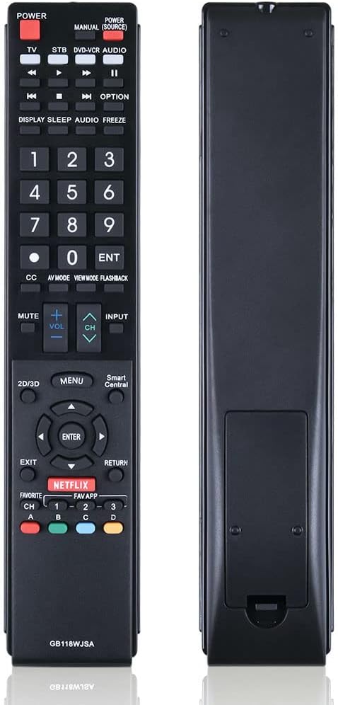 Replacement Remote Control Universal for Sharp GA935WJSA GB005WJSA GB004WJSA AQUOS Smart LED HDTV TV