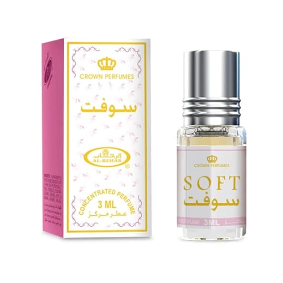 Al-Rehab Soft - Premium Arabian Perfume Oils for Women (3 ML) - Exotic, Rich, and Long Lasting Concentrated Perfume Oil Experience A Bold & Sophisticated Women's Fragrance With Luxurious Notes.