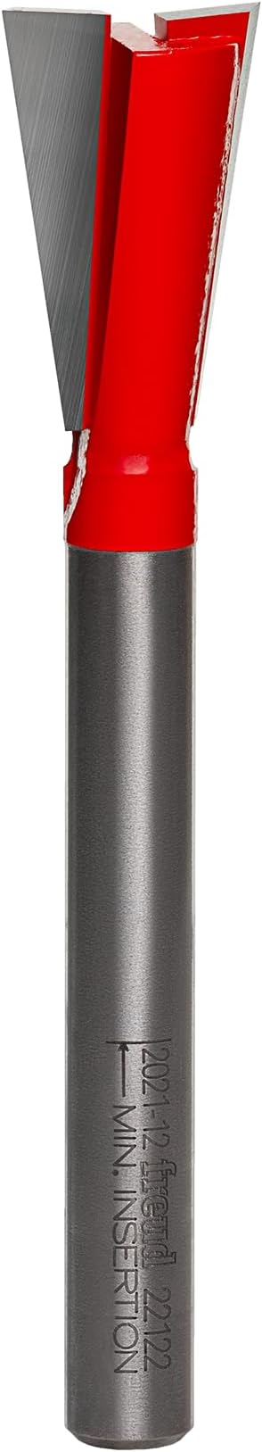 Freud 22-122: 1/2" (dia.) Dovetail Bit with 1/4" shank, 2-3/4" overall length