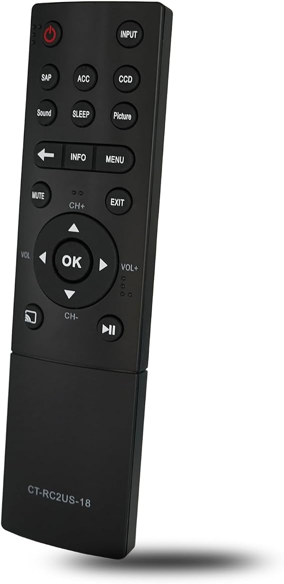 Replacement Remote Control Compatible for Toshiba TV 2160P 4K LED TV 50L711U18 55L711U18 55L421U 55L711M18 55L621U 65L621U Smart LED TV HDTV
