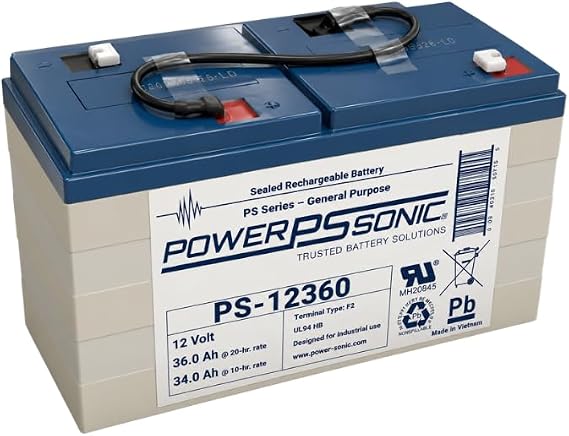 Power Sonic PS-12360 F2 - PS-12360, GENPURPOSE, 12V, 36AH, F2, HB