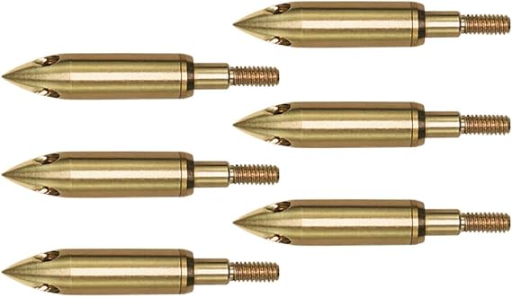 GPP 6PK 150 Grain Copper Arrow Heads Field Points Whistle Broadheads Archery Targeting Whistle Arrow Tips