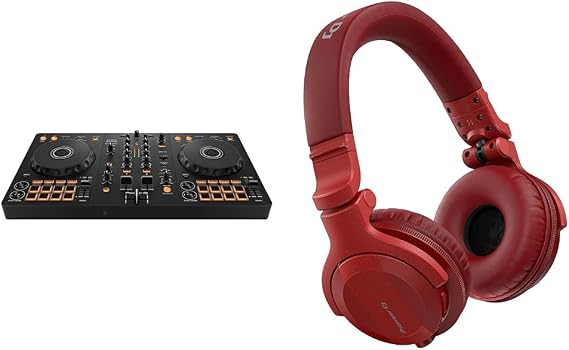 Pioneer DJ DDJ-FLX4 2-deck Controller & HDJ-CUE1BT On-Ear Bluetooth DJ Headphone Bundle