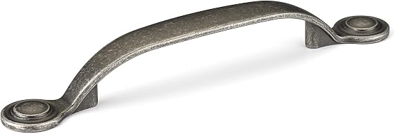 Richelieu | Notre-Dame 3 3/4-inch (96 mm) Pewter Curved Cabinet Pull Handle