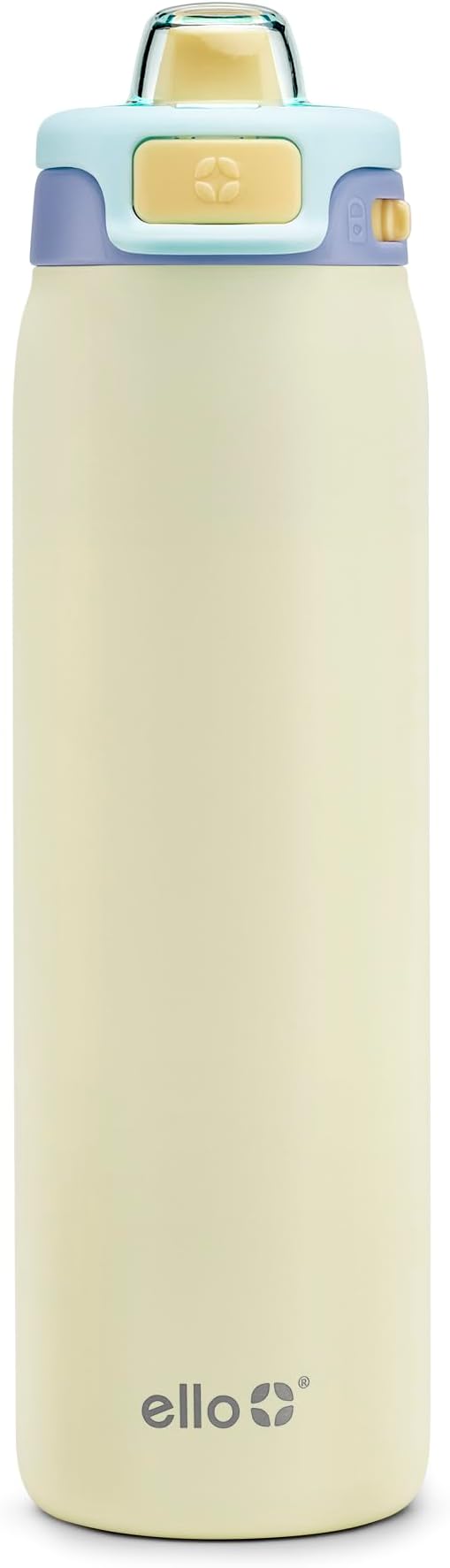 Ello Pop & Fill 22oz Stainless Water Bottle, Sip or Chug, Fresh Dew