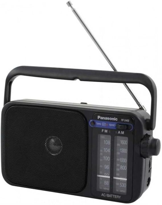 Panasonic Rf-2400Deg-K Taşınabilir Radyo Griff, Ağ Veya Pille Çalışır Siyah