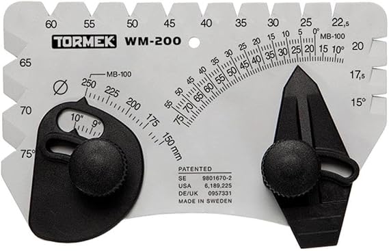 Tormek Angle Setter for Sharpening System WM-200 Angle Master. Sets The Perfect Angle for Sharpening Blades. Works on Sharpening Systems.