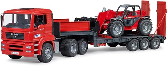 Bruder 02774 Man TGA Low Loader Truck with Manitou Loader