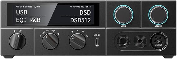 FiiO K15 Full Balance HiFi DAC and Headphone amp AK4497Sx2,Bluetooth 5.1 LDAC, Discrete Class AB Amplifier,USB Support DSD512 & PCM768kHz. Coaxial/Optical/XLR4 with Remote Control (Black)