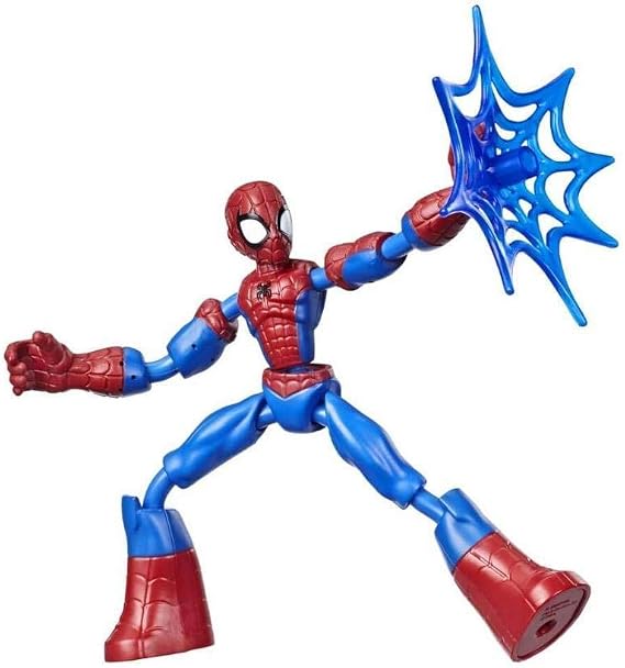 Spider-Man Marvel Bend and Flex Action Figure Toy, 15-cm Flexible Figure, Includes Web Accessory, For Children Aged 6 and Up