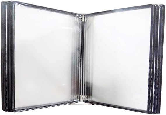 Wall Mounted a3 Poster Flip Book Display with 10 Panels and 20 Pockets(PVC+Metal) 45328CM (Color : A)