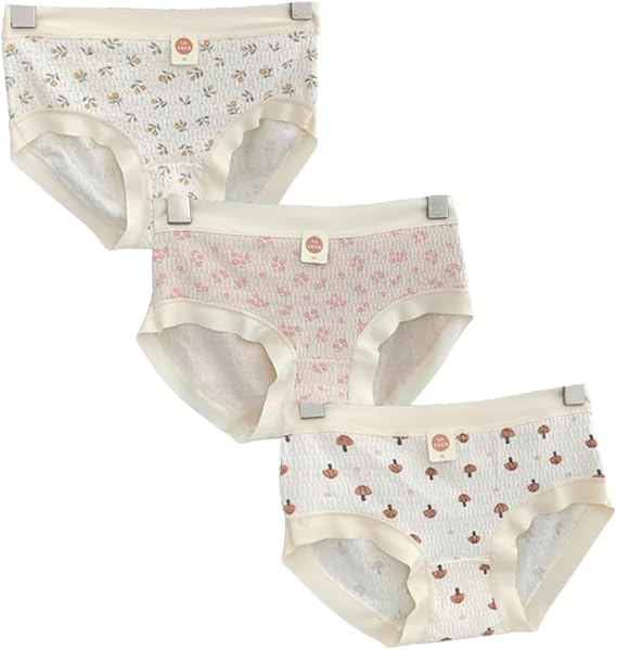 Womens Underwear Cotton Panties Cherry Cute Kawaii Japanese Underwear 3 Pack Plus Size