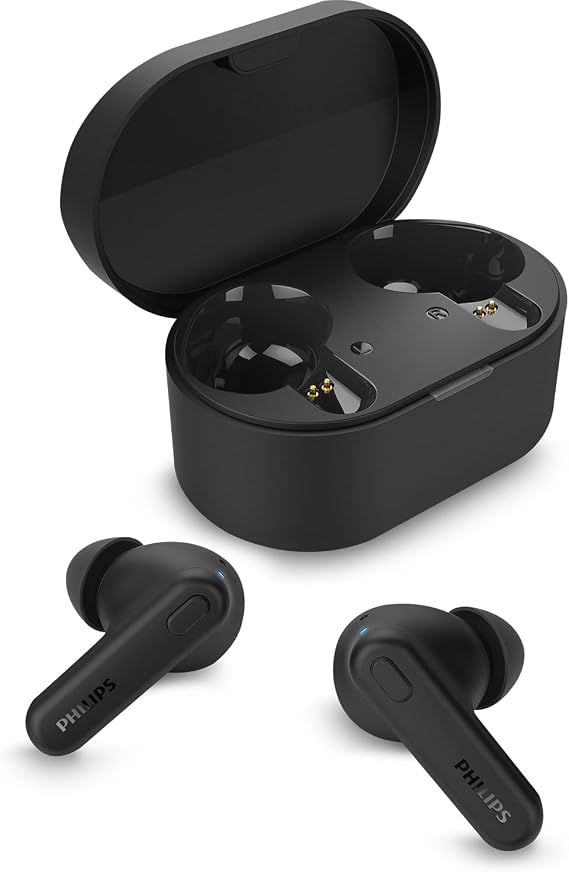 Philips TAT1108BK Gerçek Kablosuz Kulaklık Siyah (IPX4)-5+10 saat