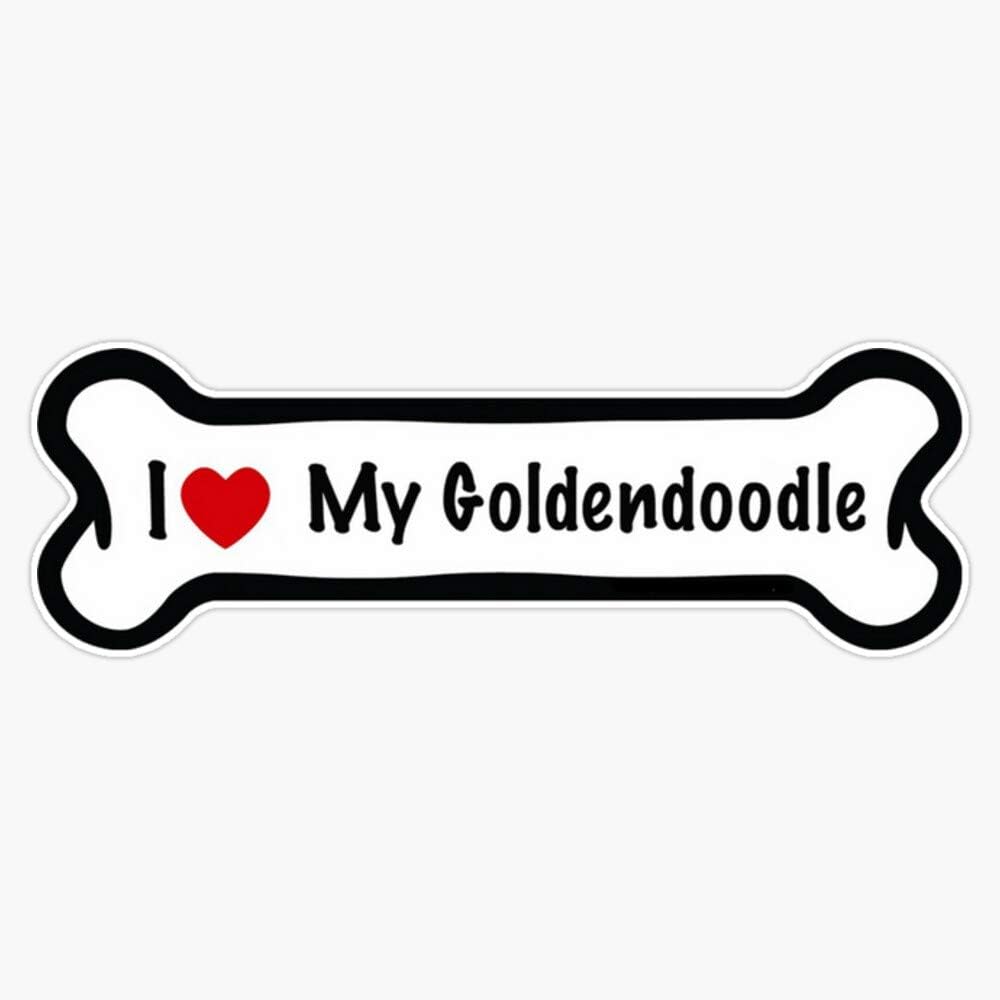 I Love My Goldendoodle Vinyl Waterproof Sticker Decal Car Laptop Wall Window Bumper Sticker 5"