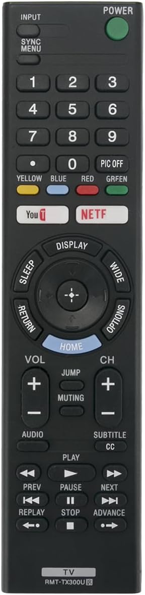 RMT-TX300U Replace Remote Applicable for Sony TV KD-55X720E KD-49X720E