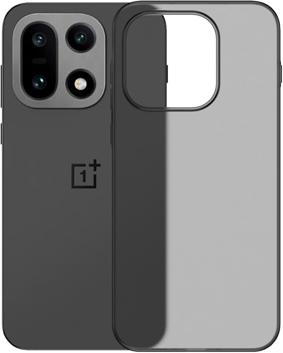 GIOPUEY Case Compatible with OnePlus 15 Hard PC Material Case Comfortable and Smooth to Touch Mobile Phone Case Shockproof Anti-Fingerprint Cover - Translucent Black