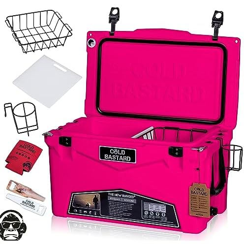 45QT Cold Bastard Rugged Pink NEON Best Premium Ice Chest Cooler Accessories Free S&H, CB45-PN
