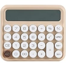 12 Digits Desktop LCD Display Calculator Button Financial Calculator Beige