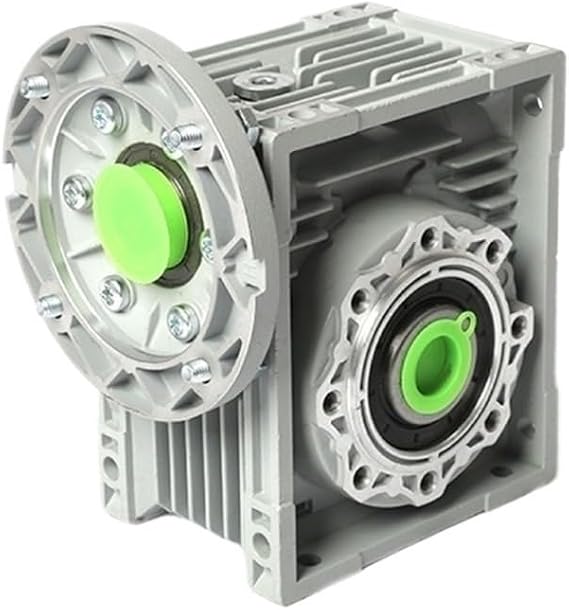 Worm Gear Reducer Worm Gearbox NMRV063 Input 2.4cm Output 25mm Ratio 5:1-100:1 Motor 0.18kW-2.2Kw Worm Gear(Ratio 100 to 1,Input 19 FL 80B14)
