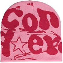 Fashion Knitted Hat Beanie Hip-Hop Street Style Jacquard Cap with Conquer Graphic One Size Fits Most