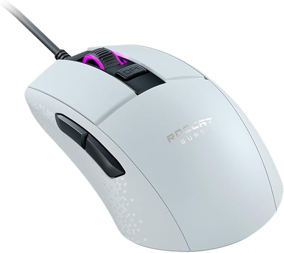 Roccat Burst Core - Extreme Lightweight Optical Core Gaming Mouse (high precision, optical sensor 8,500 dpi, only 68g, designed in Germany), white ROC-11-751