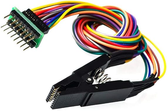 Acxico 1Pcs SOP16 IC Test Clip SOP SOIC 16 SOIC16 Pin IC Test Clamp Sop16 to Dip8 Flash Clip Suitable for 25 Series Chips