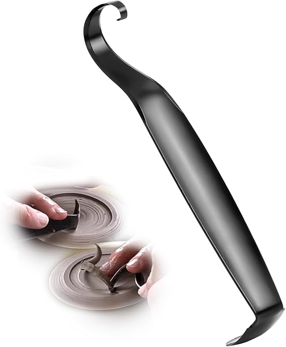 Versatile Pottery Trimming Tools, Sharpened Pottery Tool for Potter, Quality Double Ended Clay Trimming Tool Ceramics 1 Piece Black
