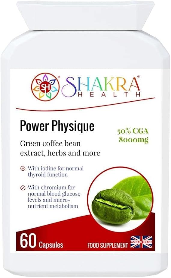 Power Physique | Unique High Strength Green Coffee Bean Kosher Tablets for Healthy, Natural Weight, Vegan & Metabolism Boost | Spiritually Aligned Supplements. Shakra Health