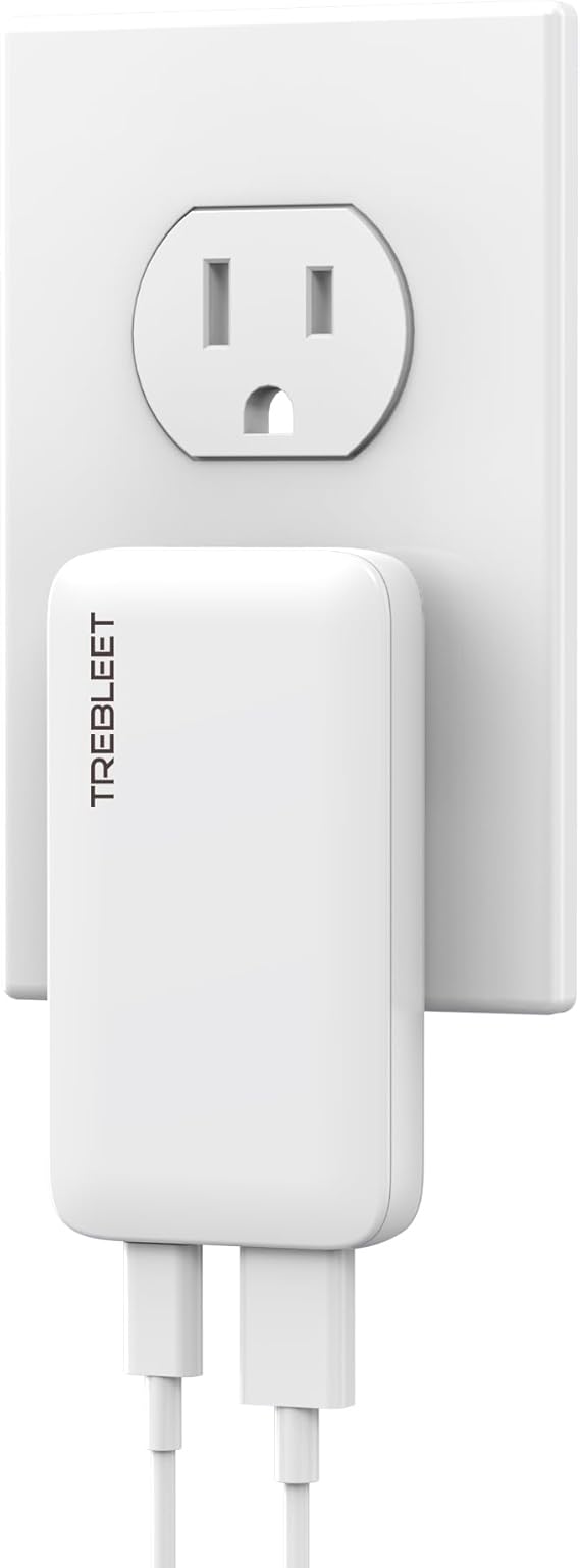 65W USB C Charger, Ultra Flat Fast Wall Charger, Dual Ports (USB A&C)