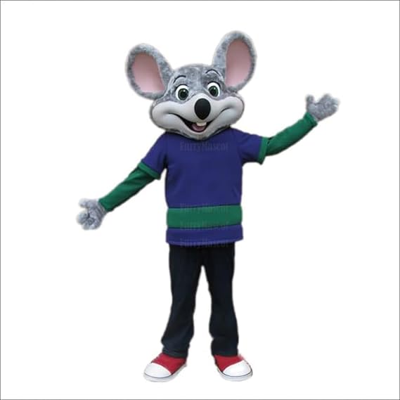 Chuck Cheese's Mouse Mascot Costume Adults Costumes & COOL FANS Inside