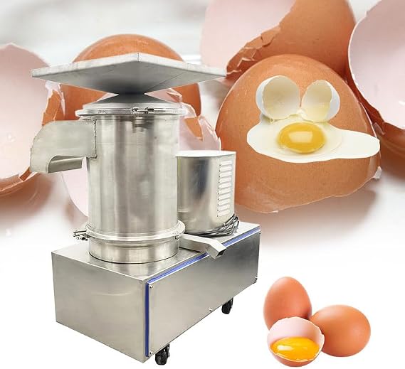 Automatic Egg Breaker Egg Cracker Separator Machine High Speed Egg Liquid Collection with Shell Removal 3 in 1 Stainless Steel Fresh Egg Shell Powder Grinder Cracking Machine