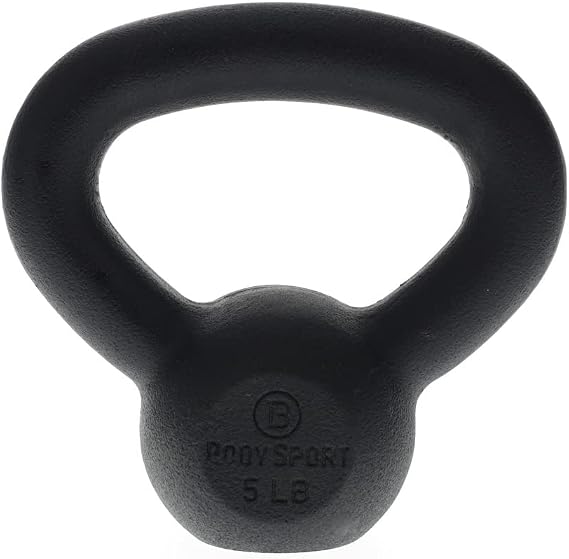Body Sport Cast Iron Kettlebell - Professional Weight Training Equipment for Home & Gym Workouts