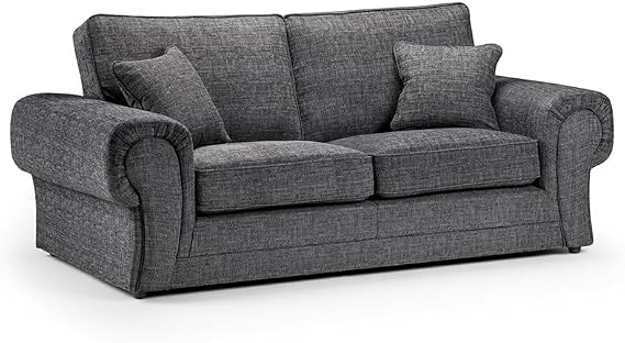 Wilcot 2C2 Corner or 3+2+1 Sofa for Living Room, Grey Fabric UK Upholstered Armchair