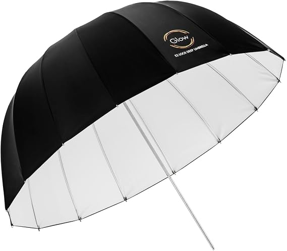 Glow Easy Lock Medium Deep White Fiberglass Umbrella (33")