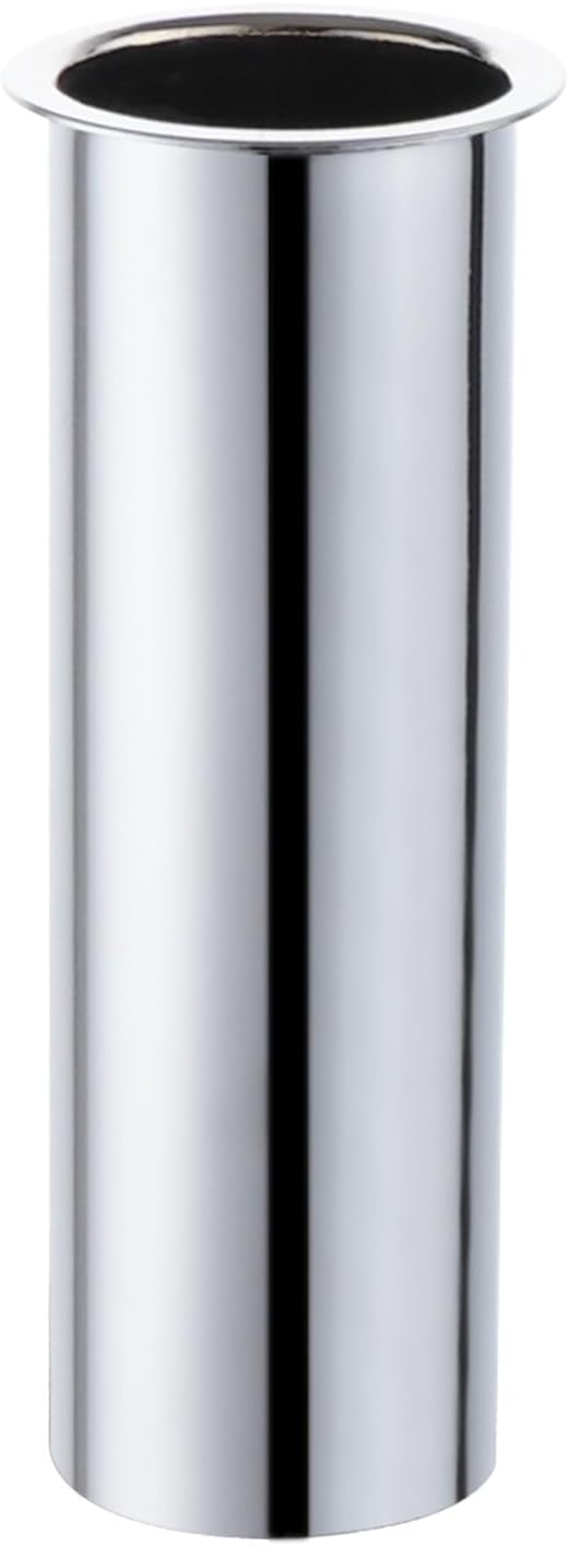 ZM Heavy-Duty Flanged Sink Tailpiece, 4 inch Length, 20GA Chrome (1-1/4'')