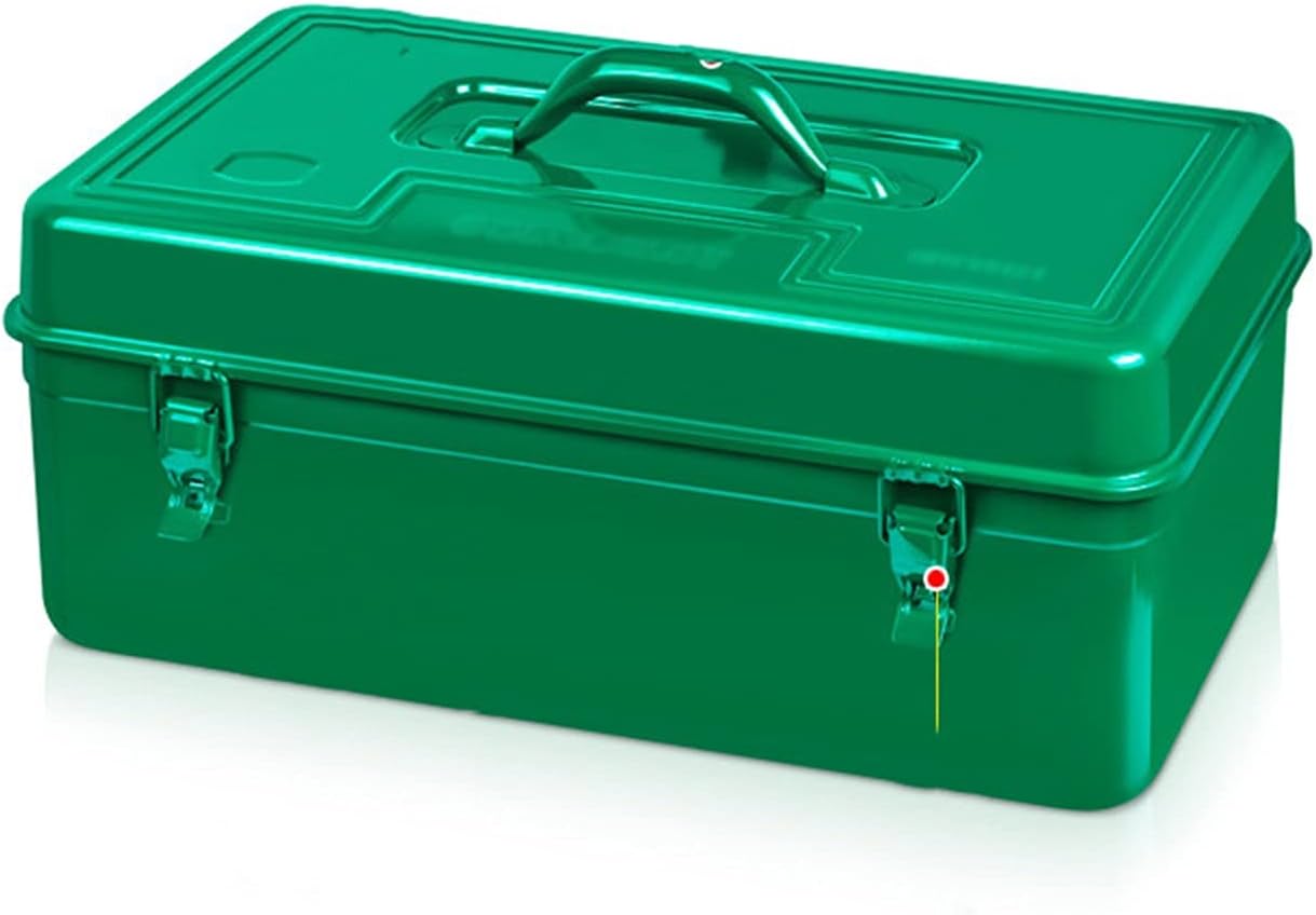 Tool Box Iron Tools Box Single Layer Hardware Toolbox Household Maintenance Electrician Metal Carrying Case Storage Repair Organizer Tool Case (Color : 4)