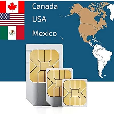 Prepaid T-Mobile North America SIM Card – 50GB of Mobile Data for use in USA, 5GB for Canada & Mexico Combined Valid for 7 Days Includes Unlimited Local Talk & Text