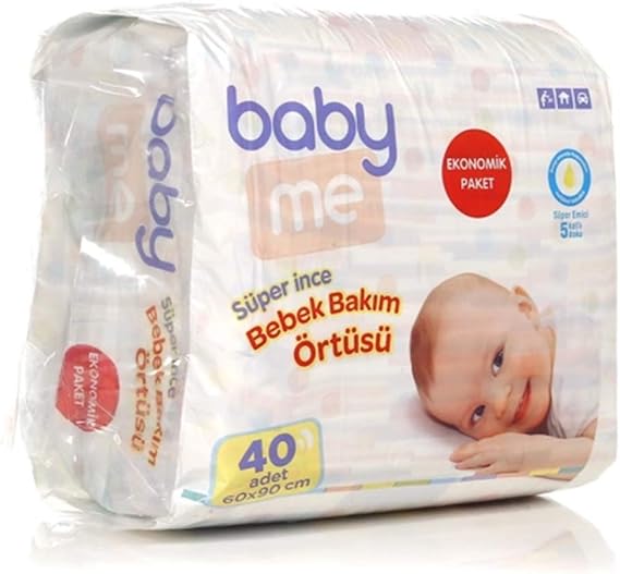 Baby&Me Süper İnce 60x90 cm 40lı Bebek Bakım Örtüsü