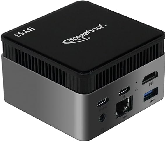 youyeetoo BY53 Windows 11 Mini PC, N150 3.6GHz Processor, 12GB DDR5 128GB PCIe M.2 SSD, Mini Desktop Computers with 4K HDMI/USB3.2/WiFi 5/BT5.0 Gigabit Ethernet for Home Office Business (128)