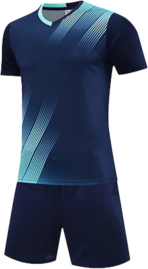 Kids Boys Football Kit Children Soccer Jersery Set Gym Shorts and T-shirt Sets Sports Outfit for kids Age 5-13 Years
