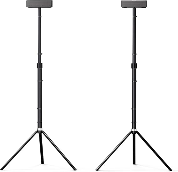 ULTIMEA Speaker Stands Pair, Adjustable Height Speaker Stands for Nova S80, Extends 24.4" to 36.6" for Optimal Ear Level, Speaker Stands for Surround Sound, Floor Standing Speaker Holder, Steady S80