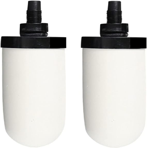 2 Pack 5'' Ceramic Water Filter Candle, 5 inch Water Filter Replacement Filters, with Activated Carbon, for Countertop Gravity Water Filter System