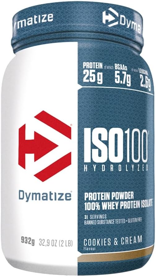 Dymatize ISO 100 Hydrolyzed Cookies & Cream 932g - Whey Protein Hydrolysat + Isolat Powder