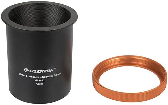 Celestron Wide 48mm EdgeHD T-Adapter for 9.25", 11", 14" Telescopes | Optimized for Full-Frame Cameras, Reduces Vignetting, 48mm Light Path, Secure Camera Connection