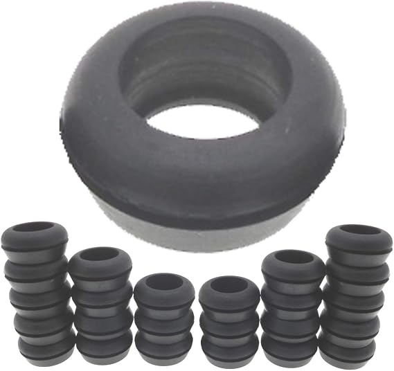 Rubber Grommets 3/4 Inch ID, Donut Rubber Grommet Ring drilled 1 1/8 Inch Hole using SCH40 1/2 inch Hydroponic PVC pipe and 25mm or 3/4 Inch Barbed Elbow Tee Straight Y Connector (Pack of 25)