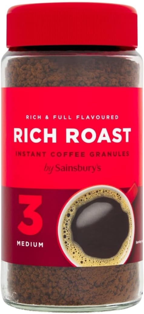 Bizzal Sainsbury's Rich Roast Instant Coffee Granules, Rich & Full Flavoured, Medium Roast, 200g