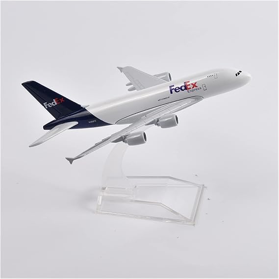 Irplane Model Plane Toy Plane Model 16cm FedEx A380 Plane Model Aircraft Diecast Metal 1/400 Scale Airplane Model