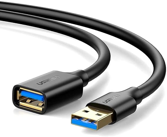 Ugreen USB 3.0 Uzatma Kablosu, 50 cm, Siyah